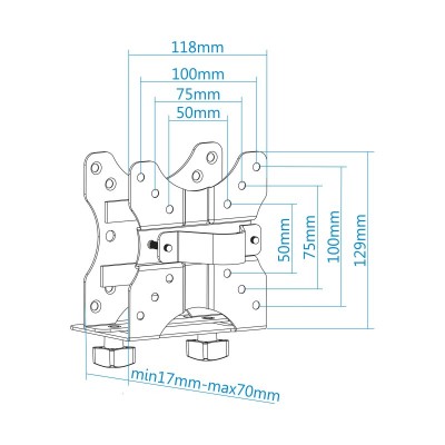 TooQ TCCH0001-B soporte y montura para estación de trabajoPC todo en uno 5 kg Negro