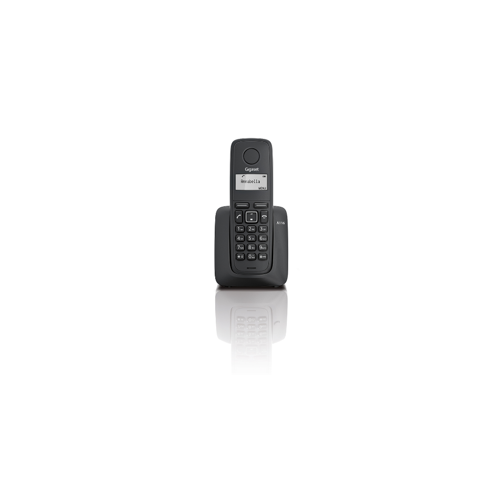 Gigaset A116 Teléfono DECT Identificador de llamadas Negro