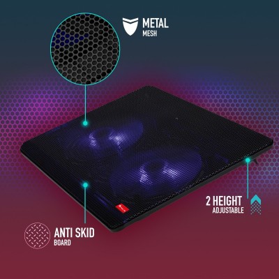 NGS Jetstand almohadilla fría 39,6 cm (15.6") 1000 RPM Negro