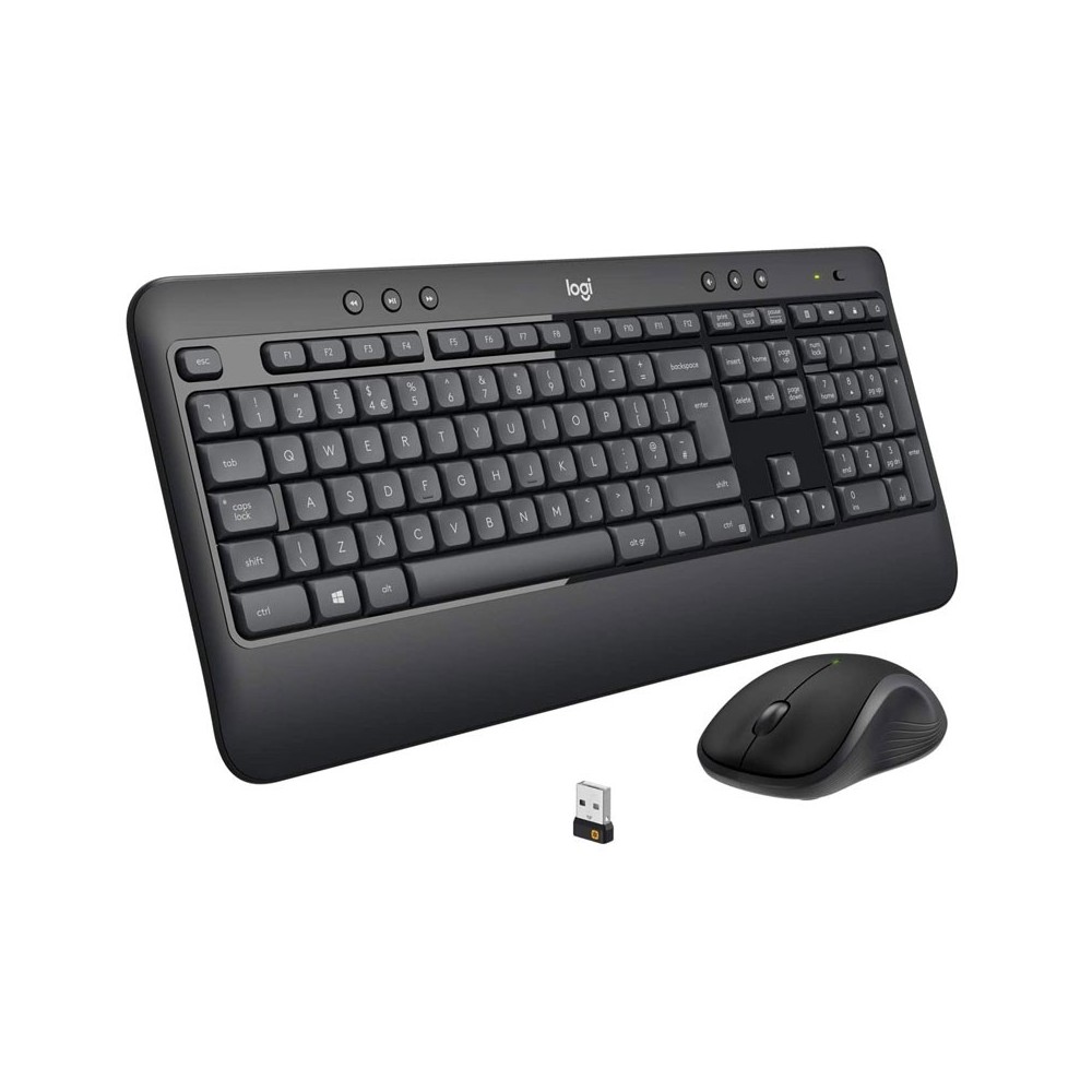 Logitech Advanced MK540 teclado Ratón incluido USB QWERTY Español Negro, Blanco