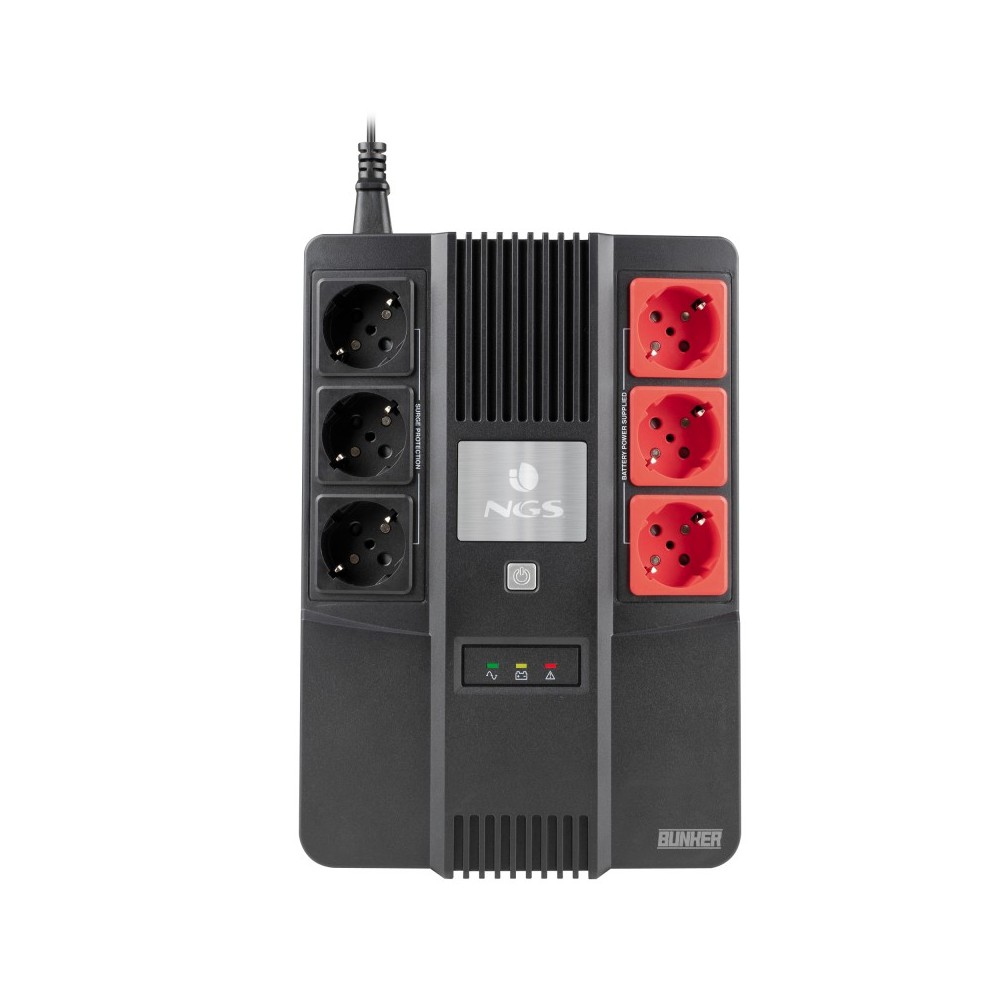 NGS Fortress Bunker sistema de alimentación ininterrumpida (UPS) En espera (Fuera de línea) o Standby (Offline) 0,6 kVA 350 W 6