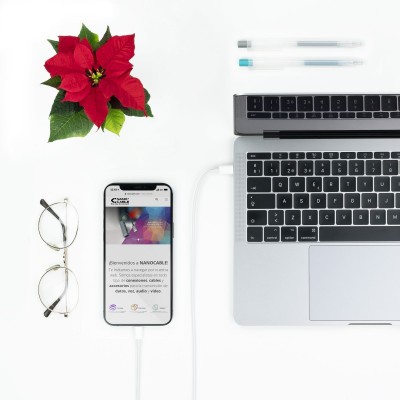 TooQ 10.10.0601 cable de conector Lightning 1 m Blanco