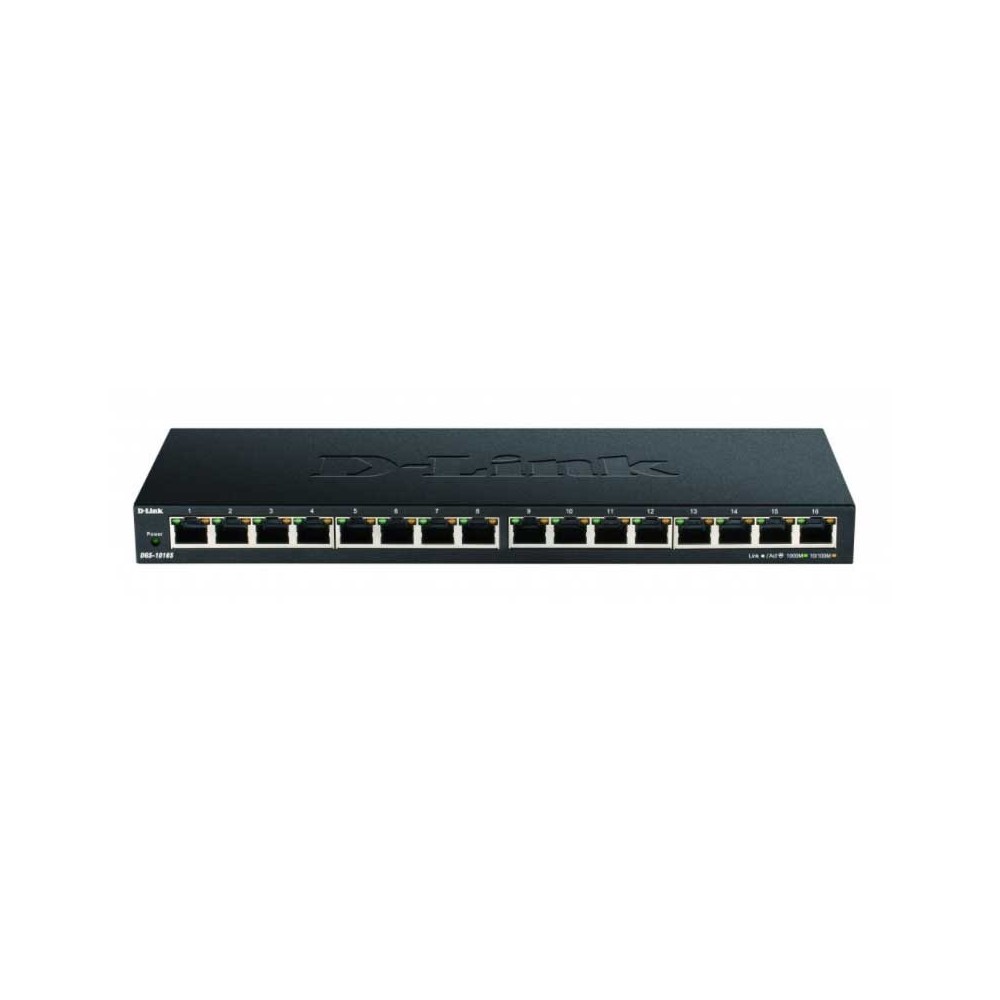 D-Link DGS-1016S No administrado Gigabit Ethernet (101001000) Negro