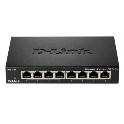D-Link DGS-108GL No administrado Gigabit Ethernet (101001000) Negro