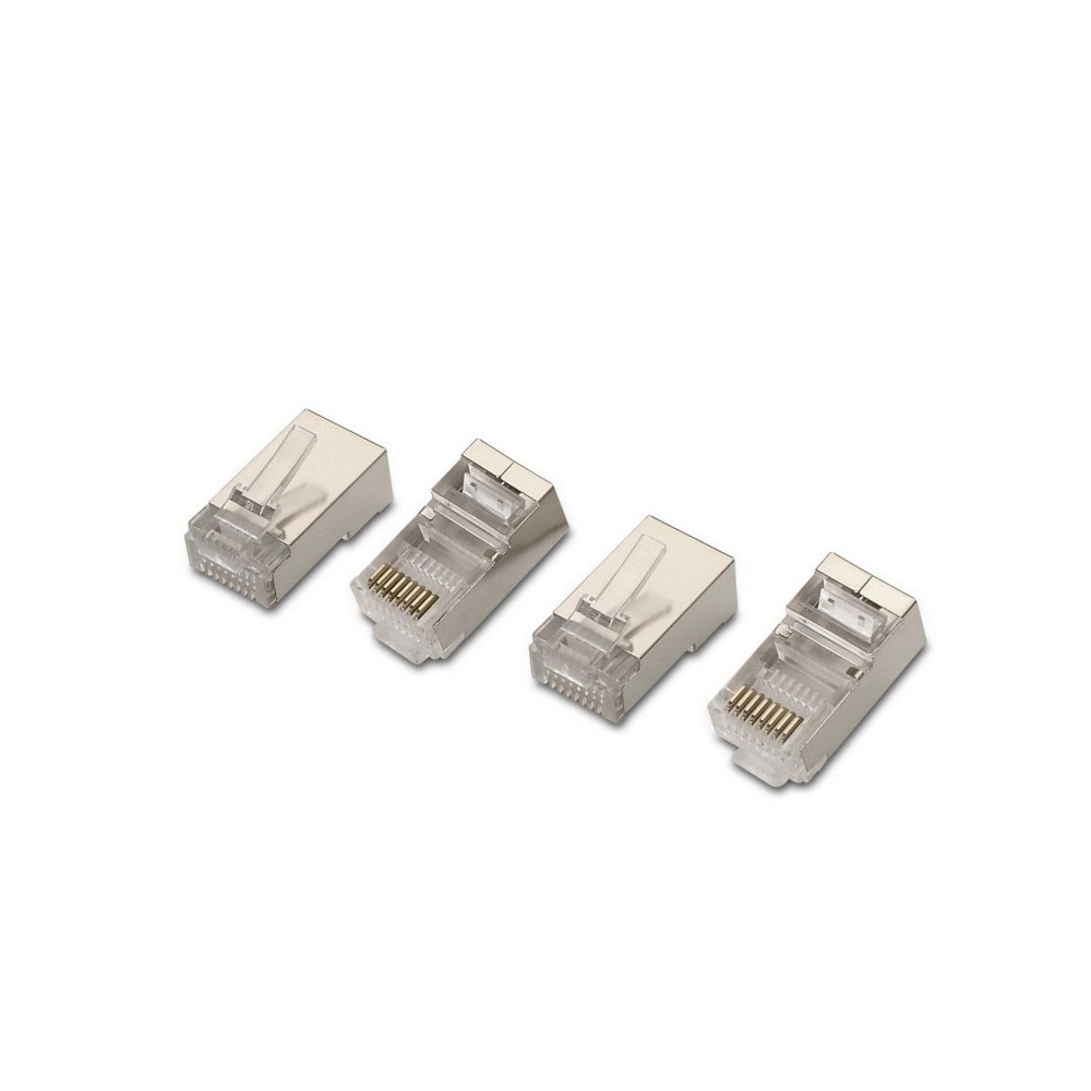 AISENS A138-0293 conector RJ-45 Acero inoxidable, Transparente
