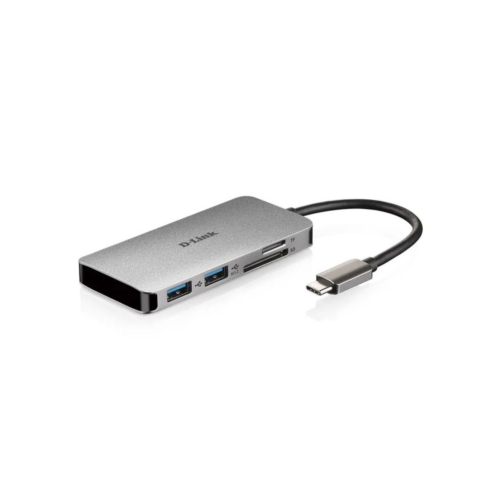 D-Link DUB-M610 base para portátil y replicador de puertos Alámbrico USB 3.2 Gen 1 (3.1 Gen 1) Type-C Aluminio, Negro
