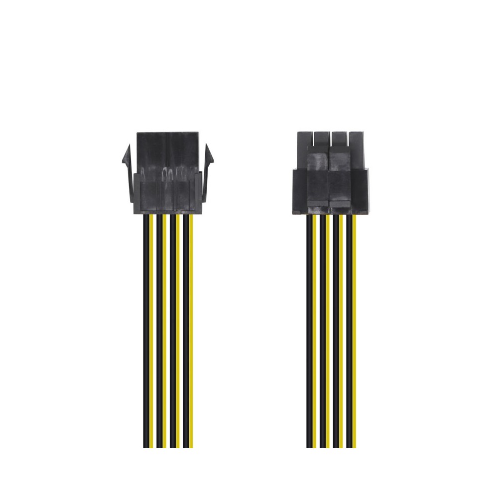 AISENS Cable Alimentación, 8pinH-4+4pinM, 30cm