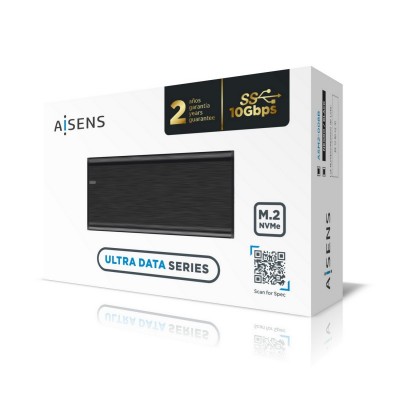 AISENS Caja Externa M.2 (NGFF) ASM2-008B NVMe a USB3.2 Gen2, Negra
