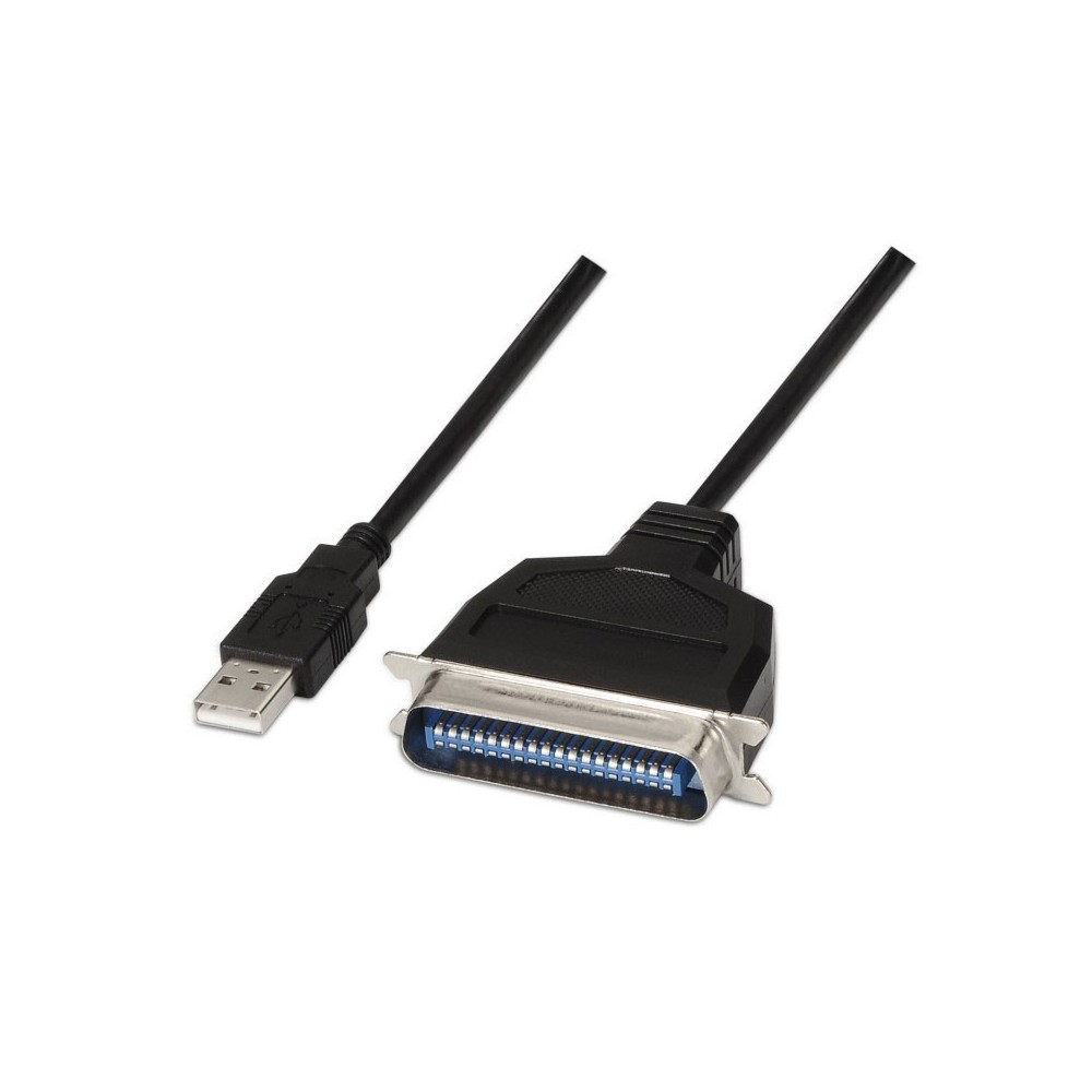 AISENS A104-0038 cable paralelo Negro 1,5 m