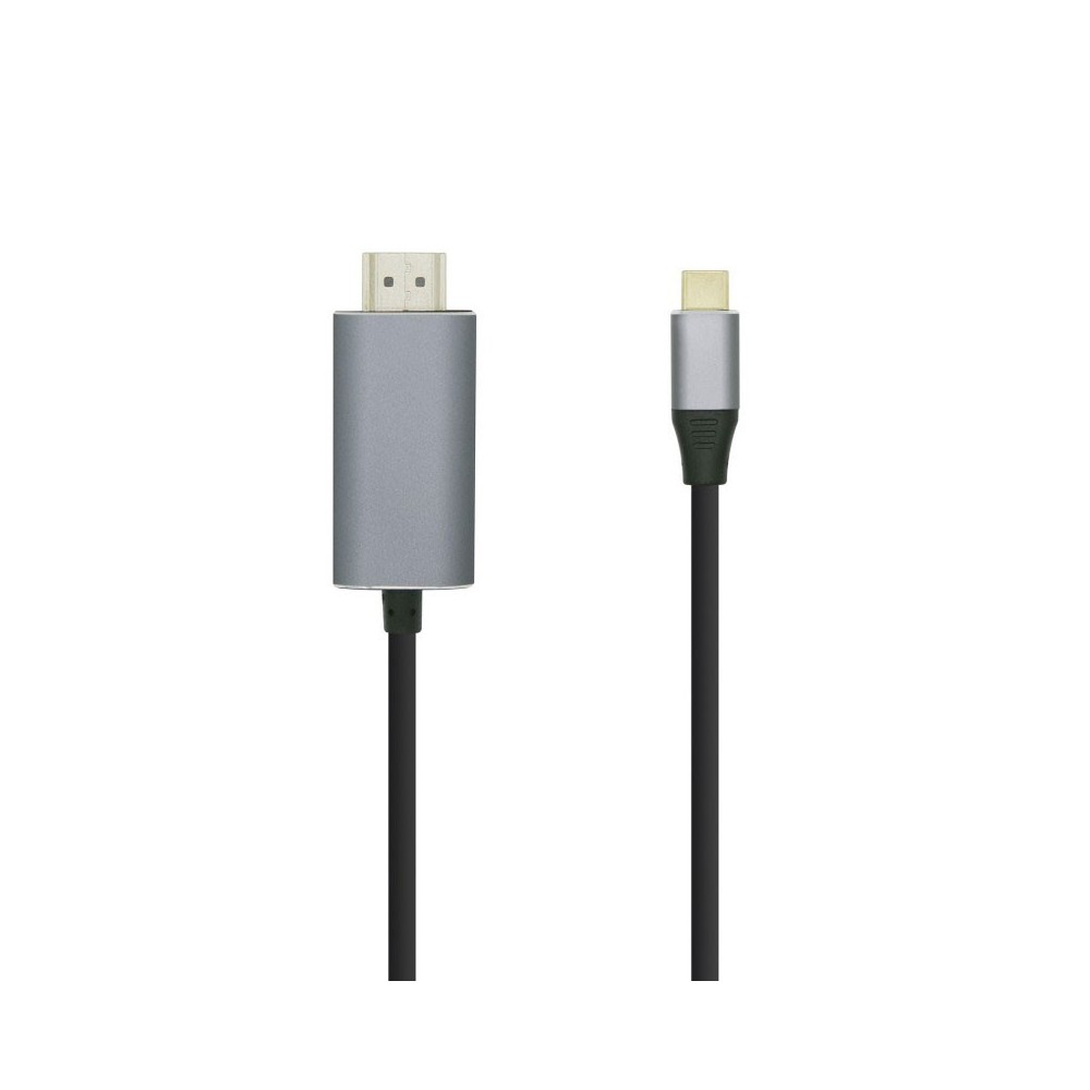 AISENS Cable conversor USB-C a HDMI 4K@60HZ, USB-CM-HDMIM, Negro, 0.8m