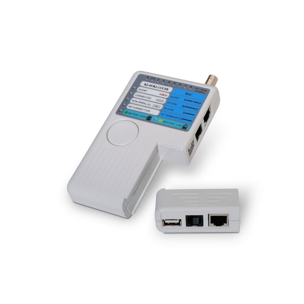 AISENS A142-0313 comprobador de cables de red Comprobador de cables UTPSTP Gris