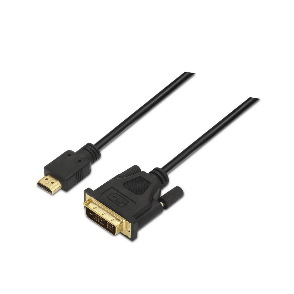 AISENS A117-0090 adaptador de cable de vídeo 1,8 m HDMI tipo A (Estándar) DVI 18+1 Negro