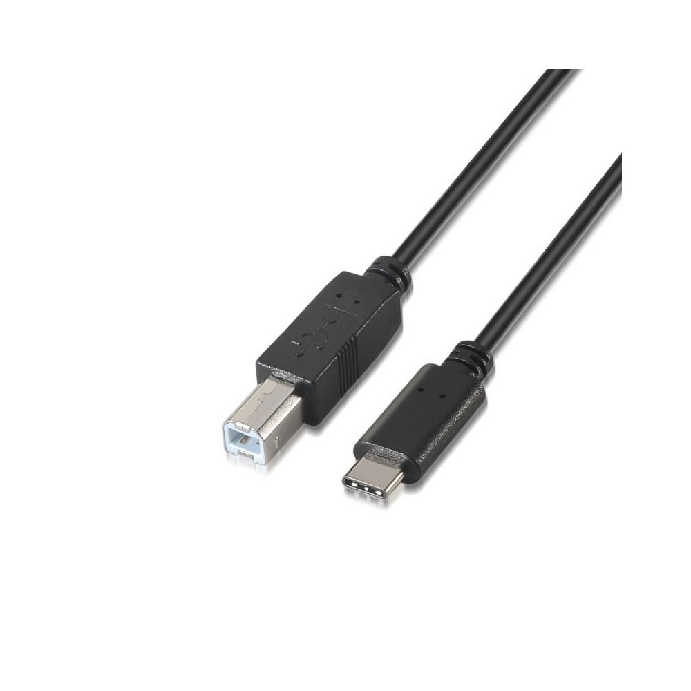AISENS A107-0053 cable USB 1 m USB 2.0 USB C USB B Negro