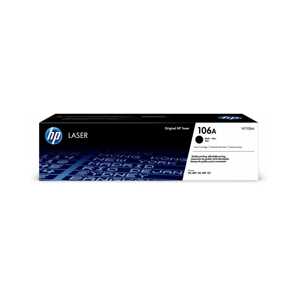 HP Cartucho de tóner Original Laser 106A negro