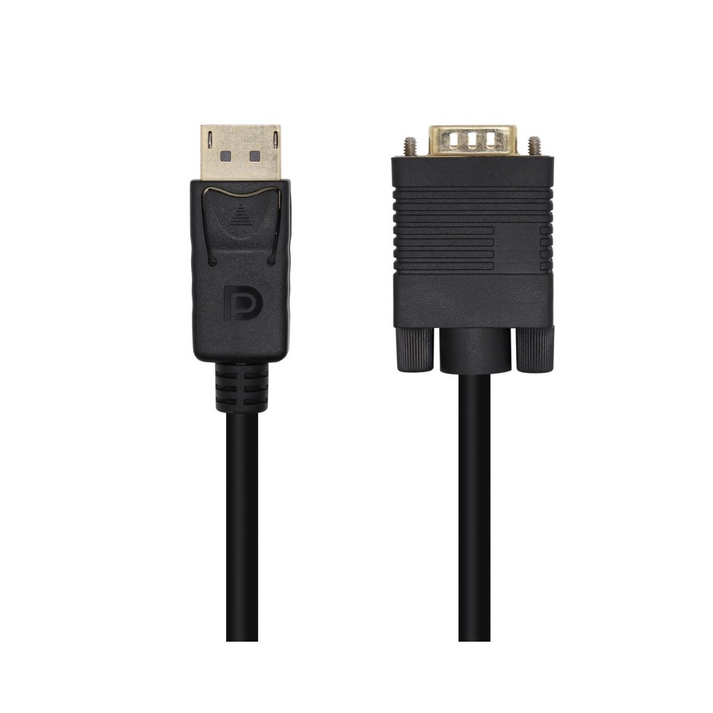 AISENS Cable Conversor DisplayPort A VGA, DPM-VGAM, Negro, 3.0m