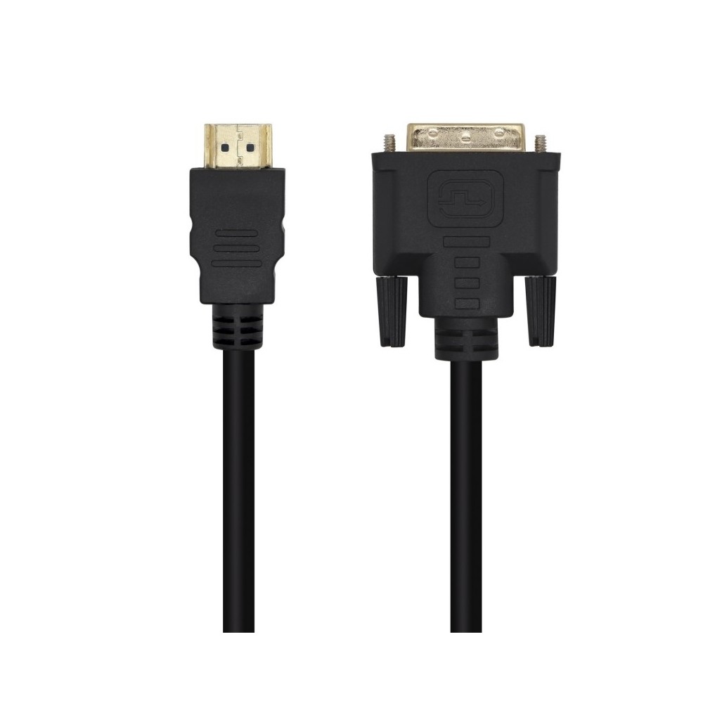 AISENS Cable DVI A HDMI, DVI 18+1M-HDMI AM, Negro, 3.0m