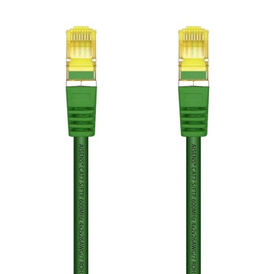 AISENS Cable De Red Latiguillo RJ45 LSZH Cat.7 600 MHz SFTP PIMF AWG26, Verde, 2.0 m