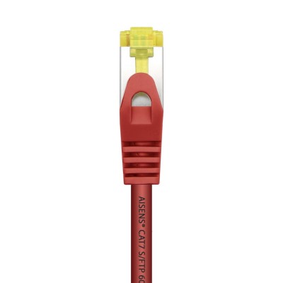 AISENS Cable De Red Latiguillo RJ45 LSZH Cat.7 600 MHz SFTP PIMF AWG26, Rojo, 25 cm