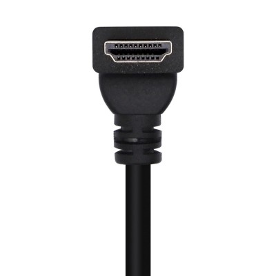 AISENS Cable HDMI V2.0 Acodado Premium Alta Velocidad  HEC 4K@60Hz 18Gbps, AM-AM, Negro, 2.0m