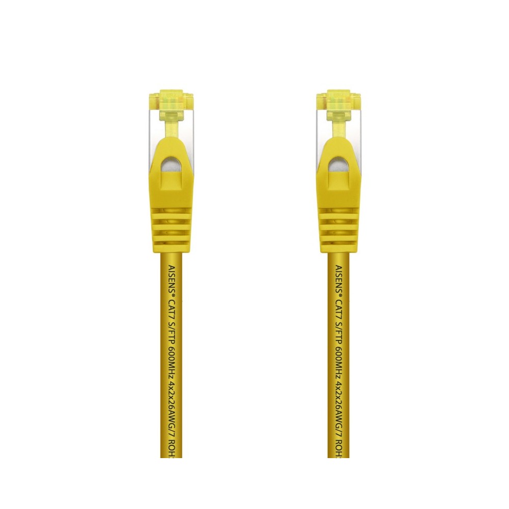 AISENS Cable De Red Latiguillo RJ45 LSZH Cat.7 600 MHz SFTP PIMF AWG26, Amarillo, 2.0 m