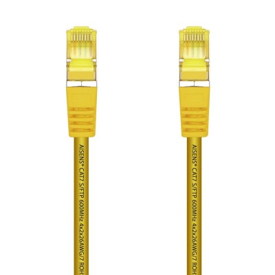 AISENS Cable De Red Latiguillo RJ45 LSZH Cat.7 600 MHz SFTP PIMF AWG26, Amarillo, 2.0 m