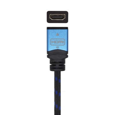 AISENS Cable HDMI V2.0 Prolongador Premium Alta Velocidad  HEC 4K@60Hz 18Gbps, AM-AH, NegroAzul, 3.0m