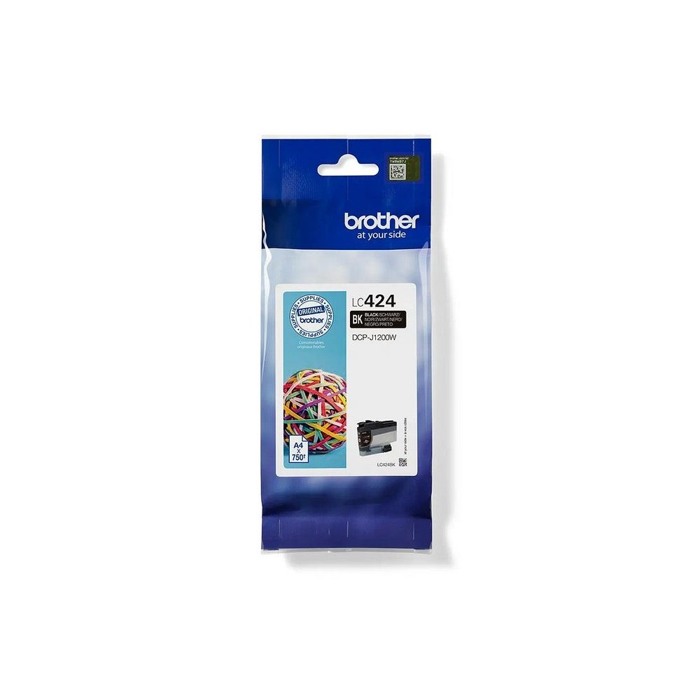 Brother LC-424BK cartucho de tinta 1 pieza(s) Original Negro