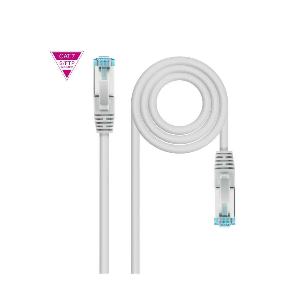 Nanocable Cable de Red Cat.7 600MHZ LSZH SFTP PIMF AWG26, Gris, 3m