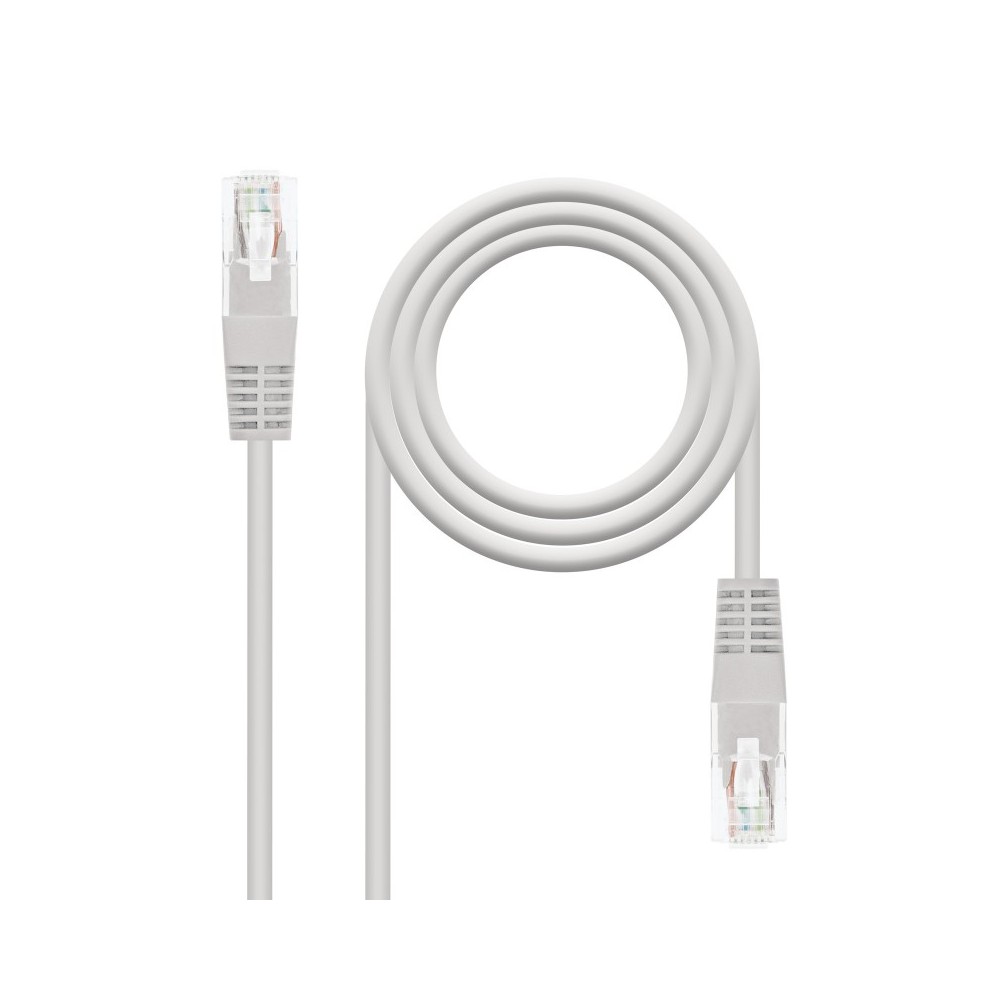 Nanocable Cable de red latiguillo RJ45 Cat.6 UTP AWG24, Gris, 1.5m