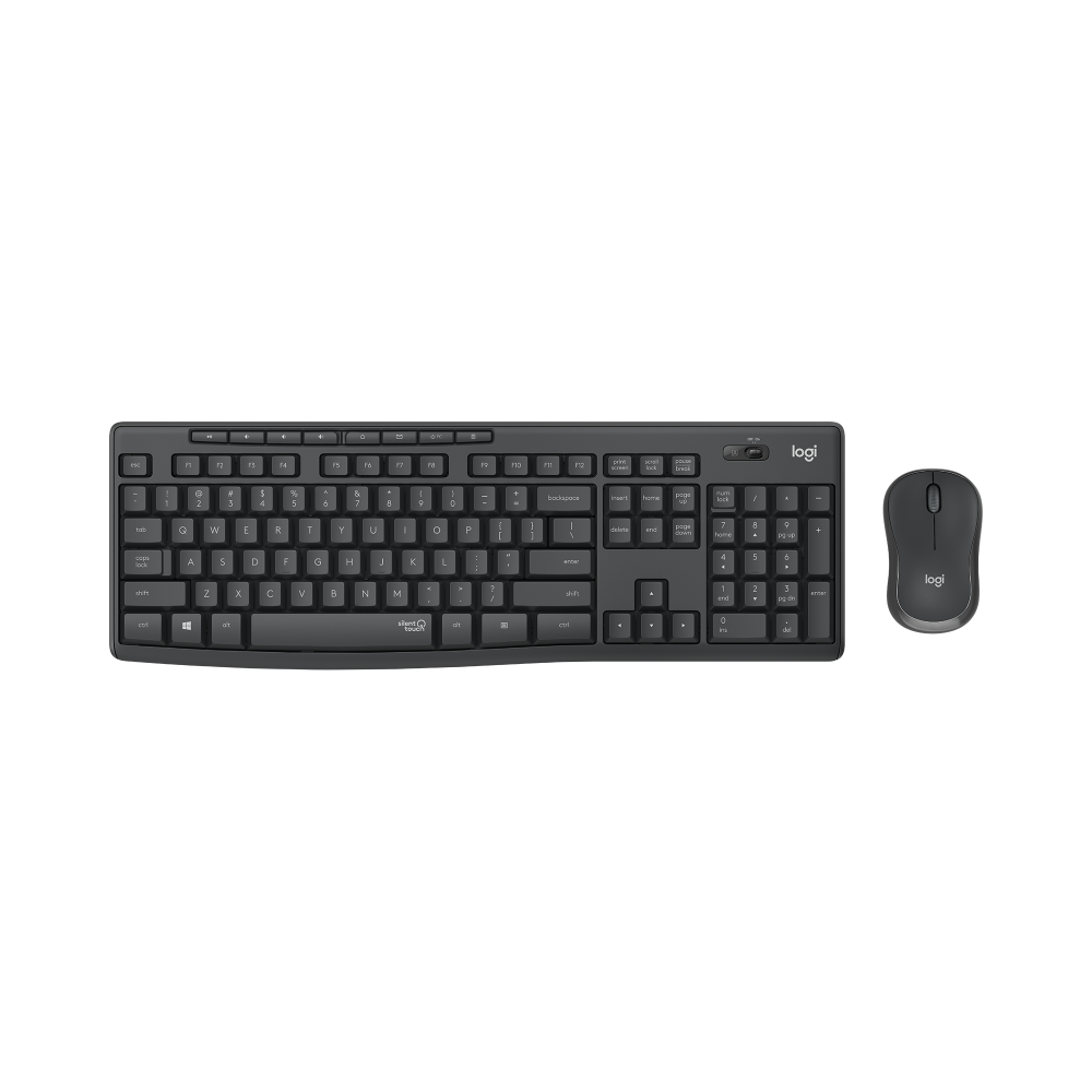 Logitech MK295 Silent Wireless Combo teclado Ratón incluido USB QWERTY Español Grafito