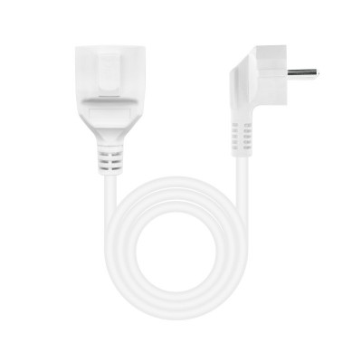 Nanocable Cable de Alimentación Alargador, Blanco, 10 m