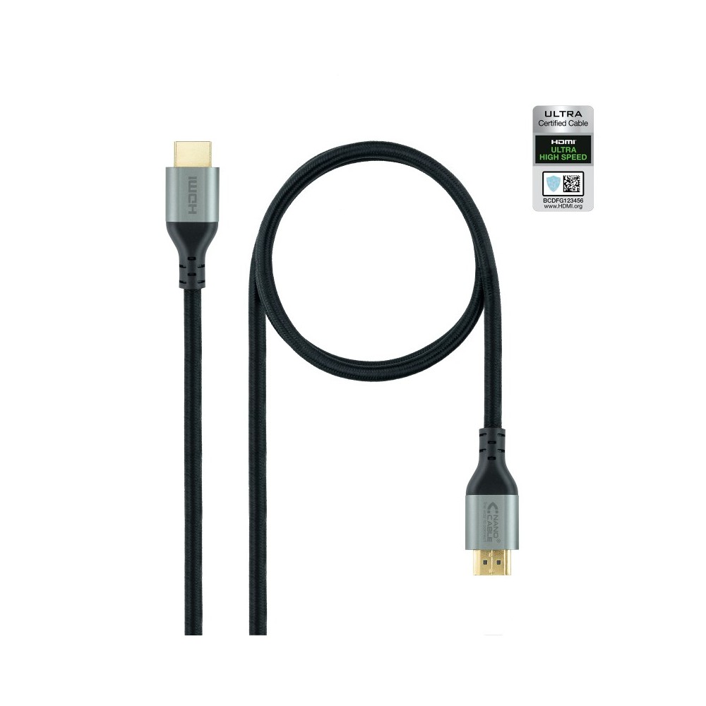 Nanocable Cable HDMI 2.1 Certificado ULTRA HIGH SPEED AM-AM, Negro, 3 m