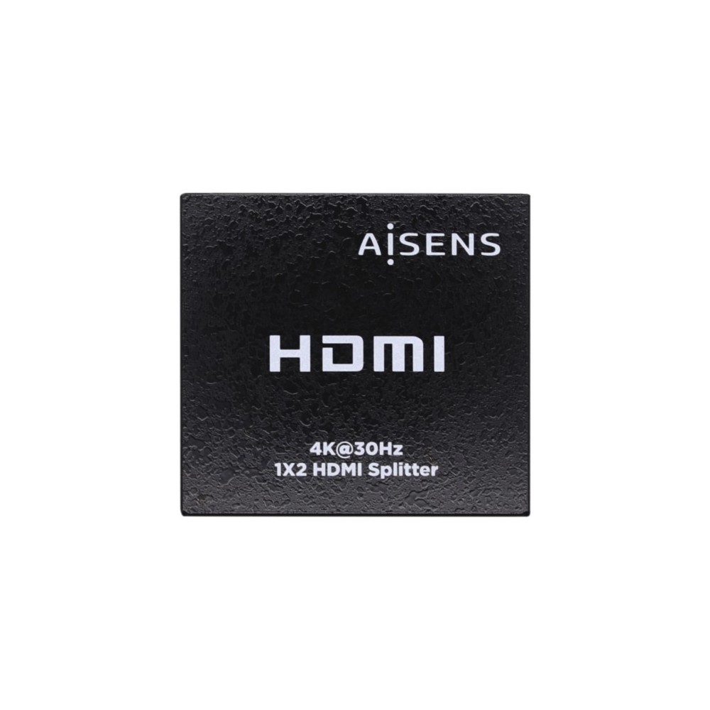 AISENS HDMI Duplicador 4k@30Hz 1x2 Con Alimentación, Negro
