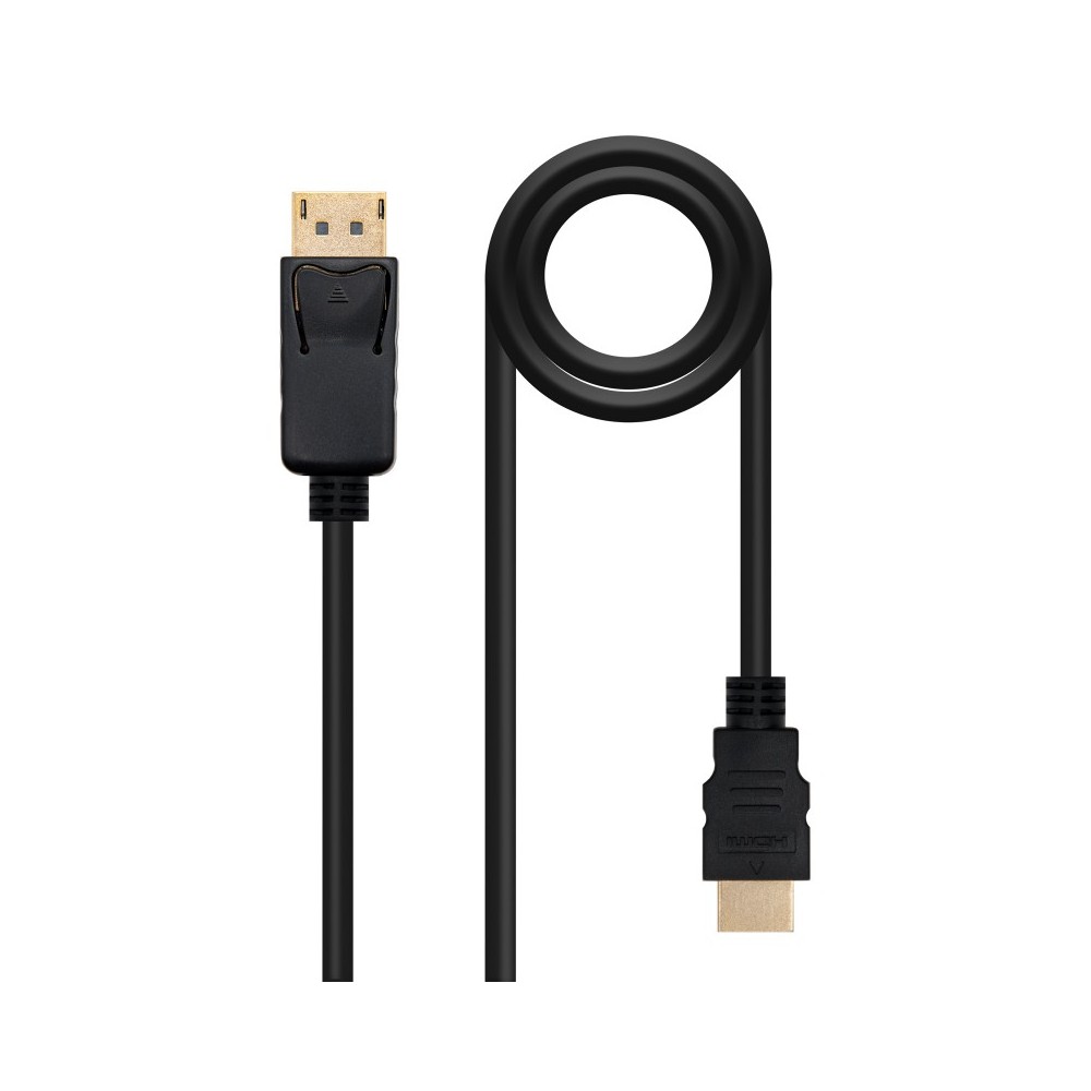 Nanocable Cable Conversor DISPLAYPORT a HDMI, DPM - HDMIM, Negro, 1.5 m