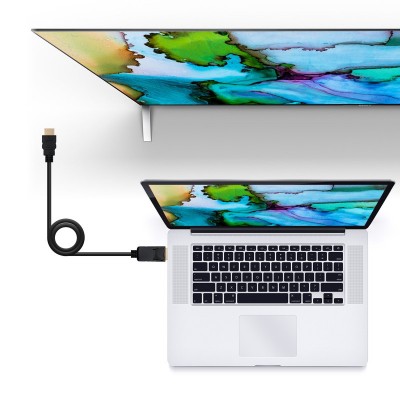 Nanocable Cable Conversor DISPLAYPORT a HDMI, DPM - HDMIM, Negro, 1.5 m