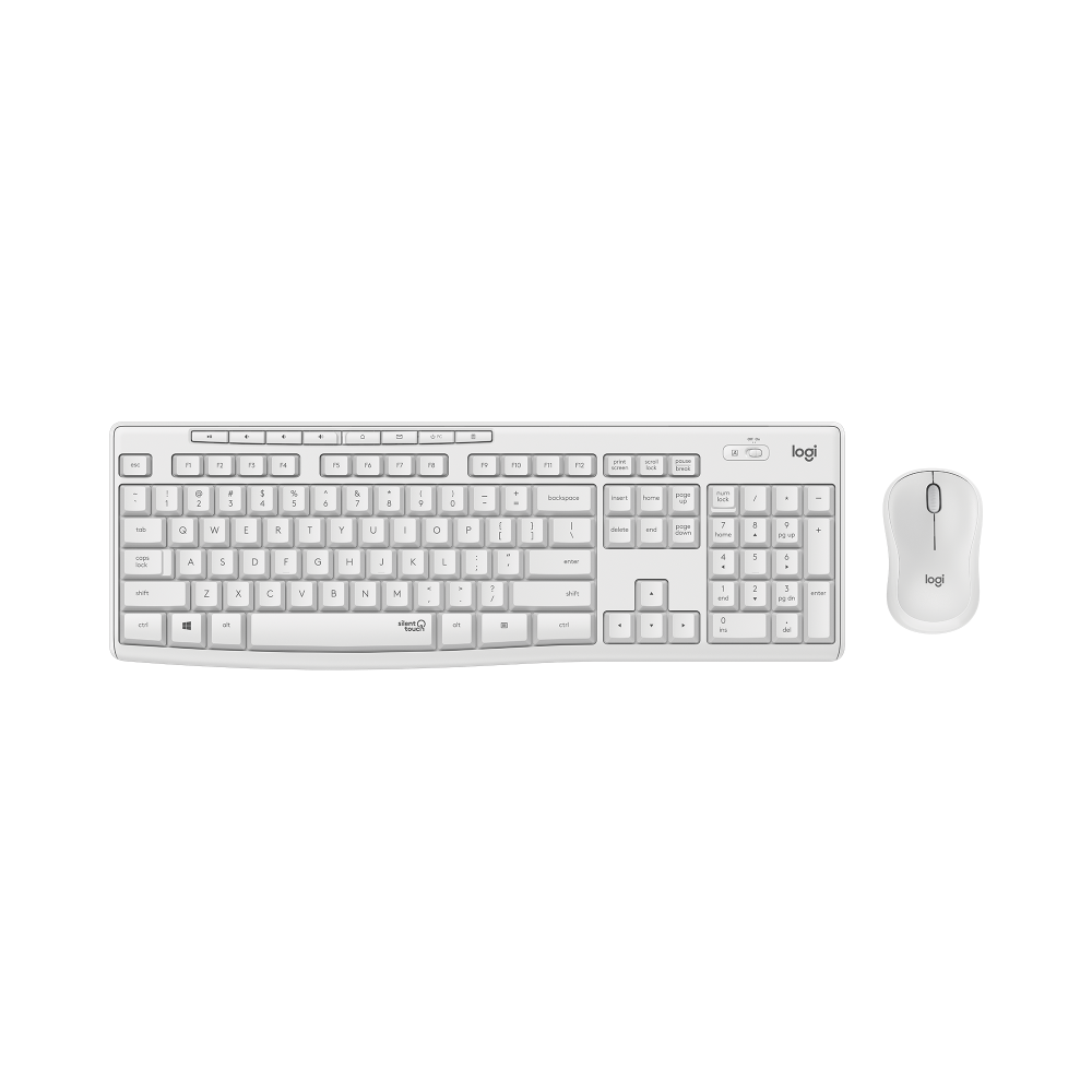 Logitech MK295 Silent Wireless Combo teclado Ratón incluido USB QWERTY Español Blanco