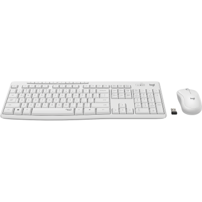 Logitech MK295 Silent Wireless Combo teclado Ratón incluido USB QWERTY Español Blanco