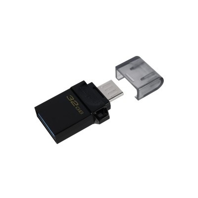 Kingston Technology DataTraveler microDuo3 G2 unidad flash USB 32 GB USB Type-A  Micro-USB 3.2 Gen 1 (3.1 Gen 1) Negro