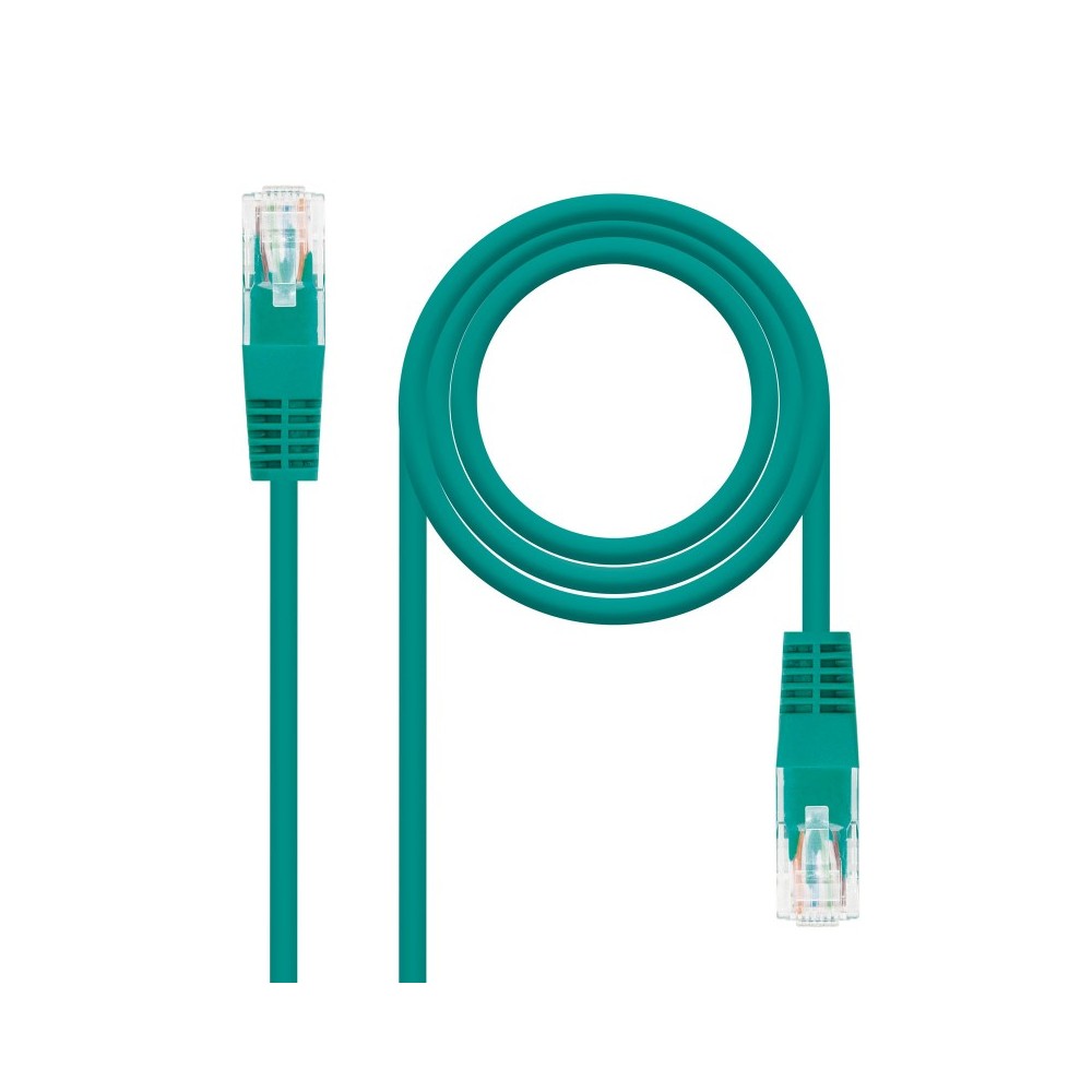 Nanocable Cable Red Latiguillo RJ45 CAT.6 UTP AWG24, Verde, 25 cm