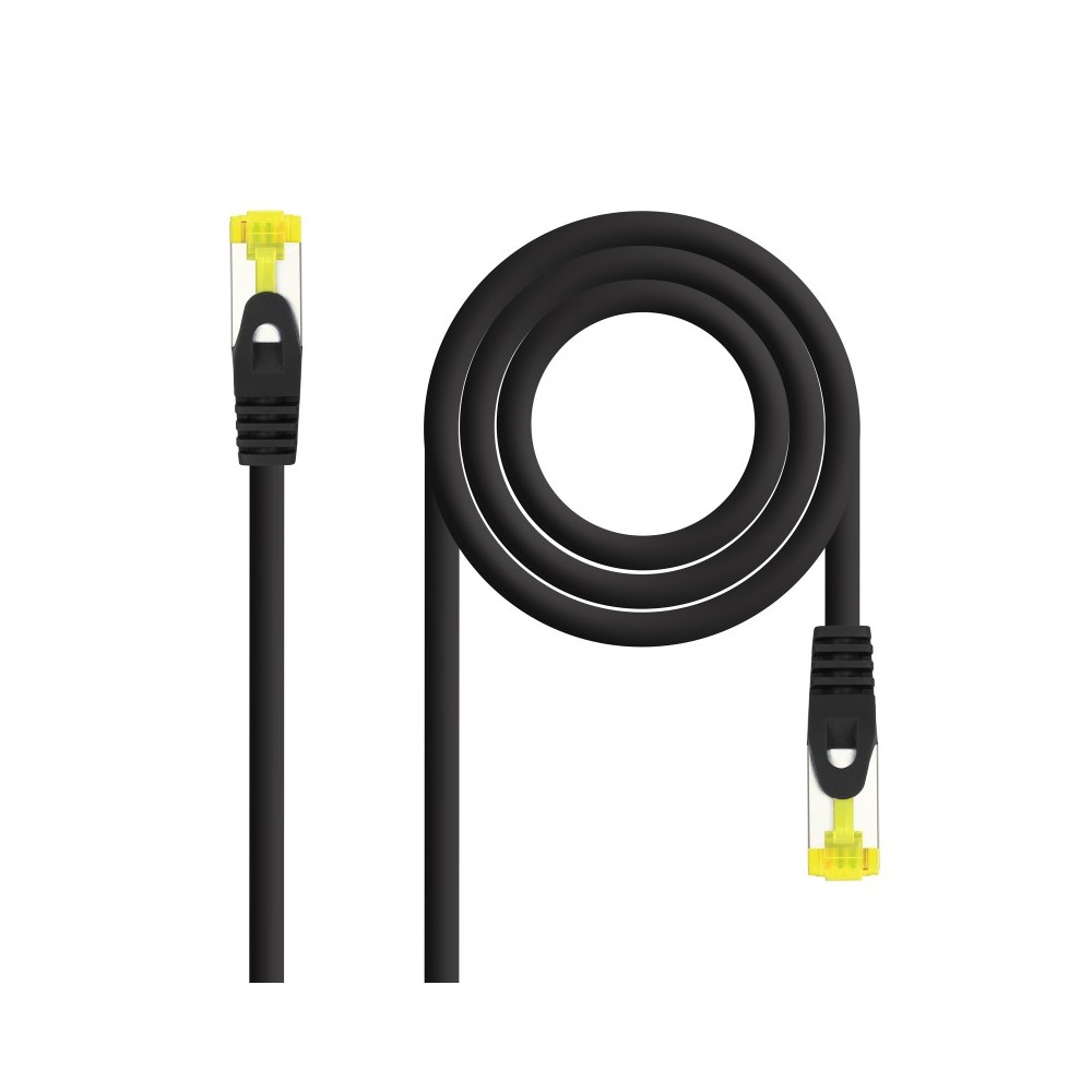 Nanocable Cable Red Latiguillo RJ45 LSZH CAT.6A SFTP AWG26, Negro, 30 cm