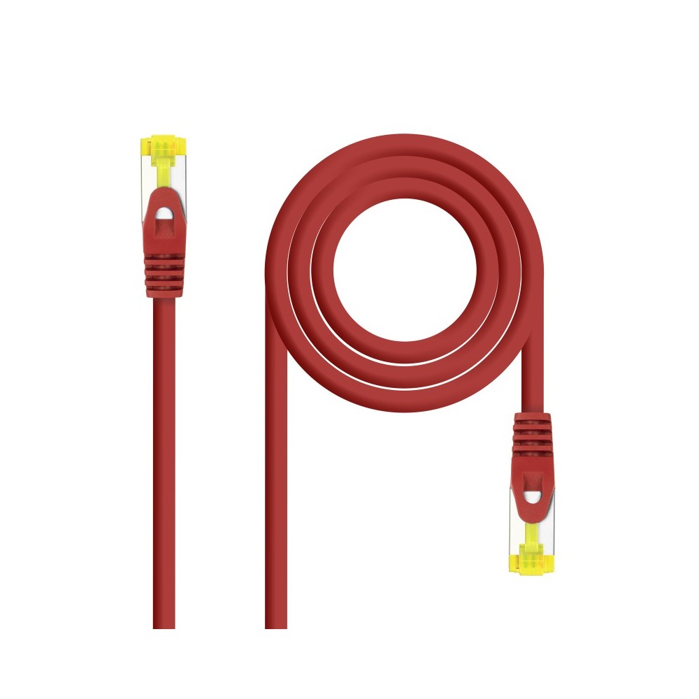 Nanocable Cable Red Latiguillo RJ45 LSZH CAT.6A SFTP AWG26, Rojo, 30 cm