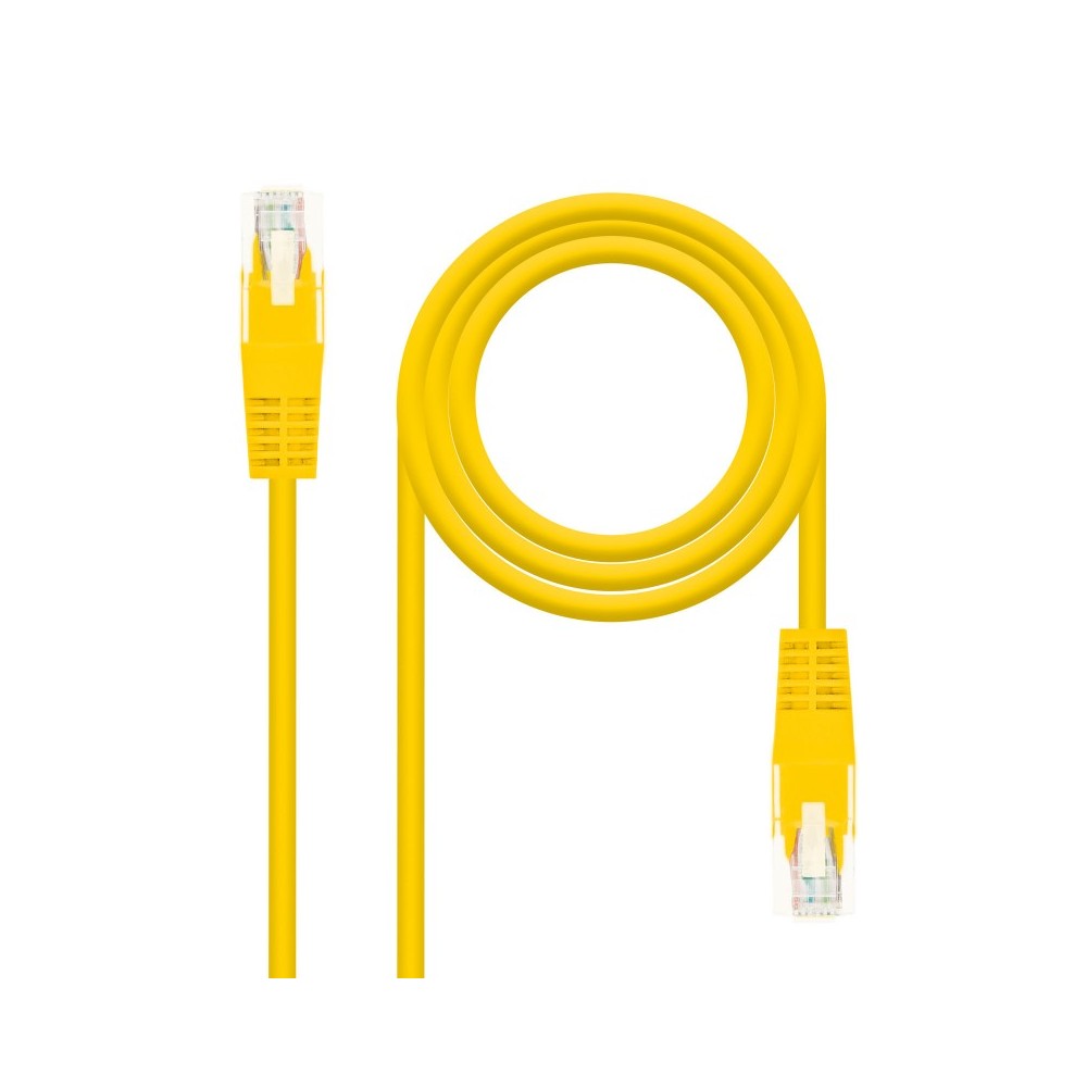 Nanocable Cable Red Latiguillo RJ45 CAT.6 UTP AWG24, Amarillo, 25 cm