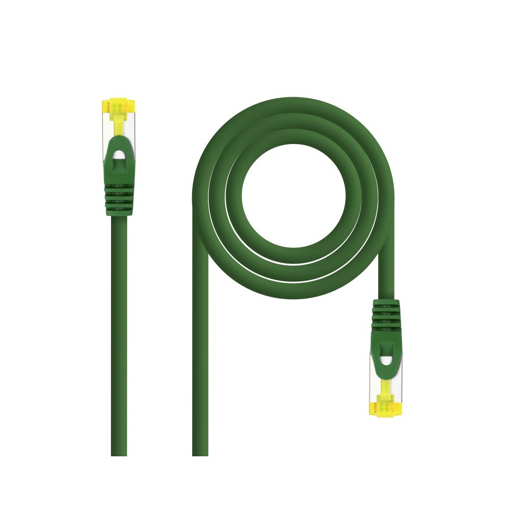 Nanocable Cable Red Latiguillo RJ45 LSZH CAT.6A SFTP AWG26, Verde, 30 cm