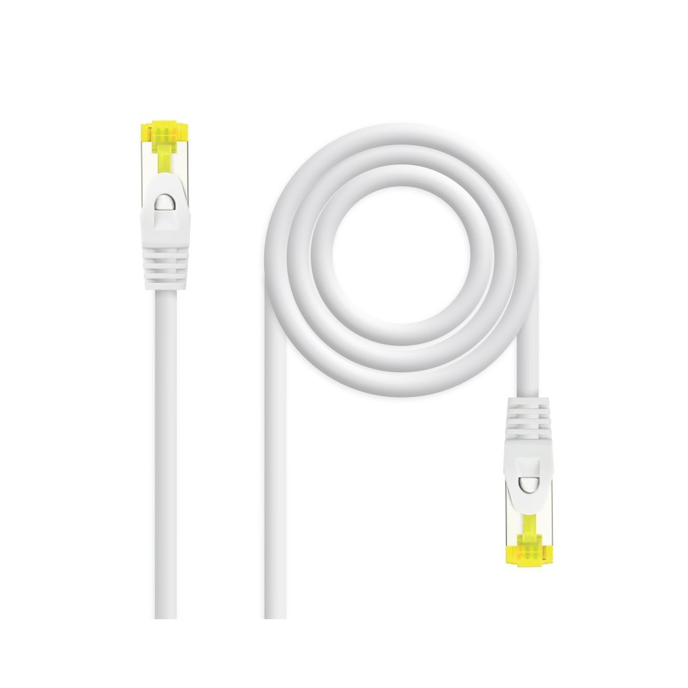 Nanocable Cable Red Latiguillo RJ45 LSZH CAT.6A SFTP AWG26, Blanco, 30 cm