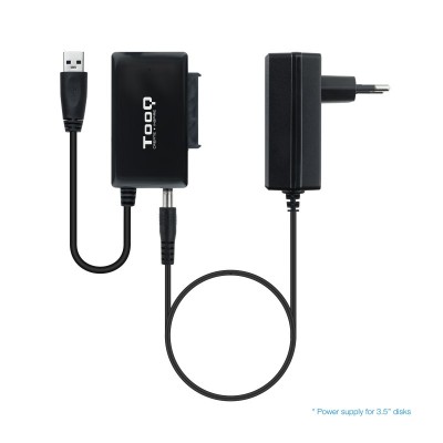 TooQ TQHDA-01A base de conexión para disco duro USB 3.2 Gen 1 (3.1 Gen 1) Type-A Negro