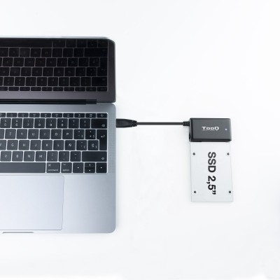 TooQ TQHDA-01A base de conexión para disco duro USB 3.2 Gen 1 (3.1 Gen 1) Type-A Negro