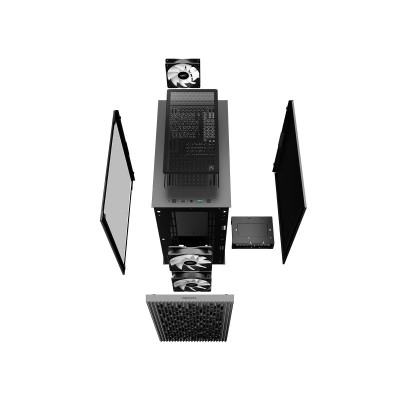 DeepCool MATREXX 40 3 Fans Led Tricolor Cristal Templado Lateral