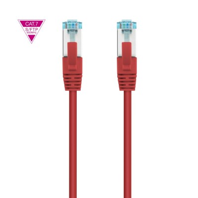 Nanocable Cable de Red Cat.7 600MHZ LSZH SFTP PIMF AWG26, Rojo, 30 cm