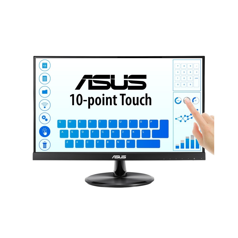 ASUS VT229H pantalla para PC 54,6 cm (21.5") 1920 x 1080 Pixeles Full HD LED Pantalla táctil Negro