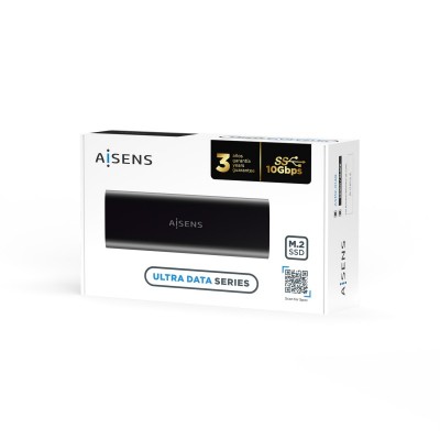 AISENS Caja Externa M.2 (NGFF) ASM2-014B SATANVMe A USB3.1 Gen2, Negro